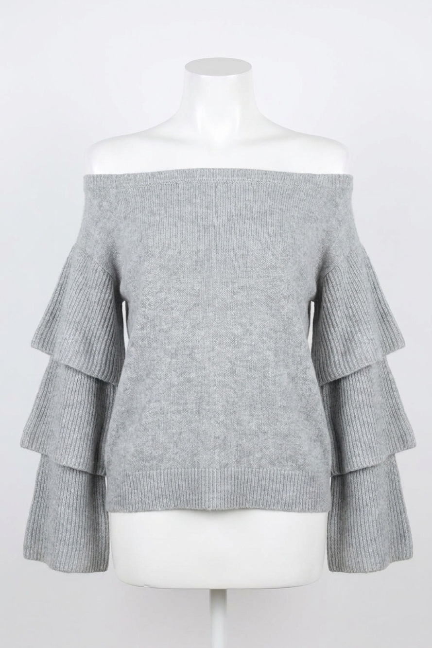 NEW ENDLESS ROSE off the shoulder sweater in grey